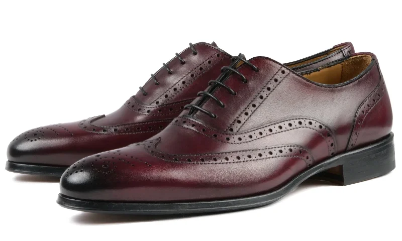 Cambridge Wingtip Oxford Brogue Oxblood