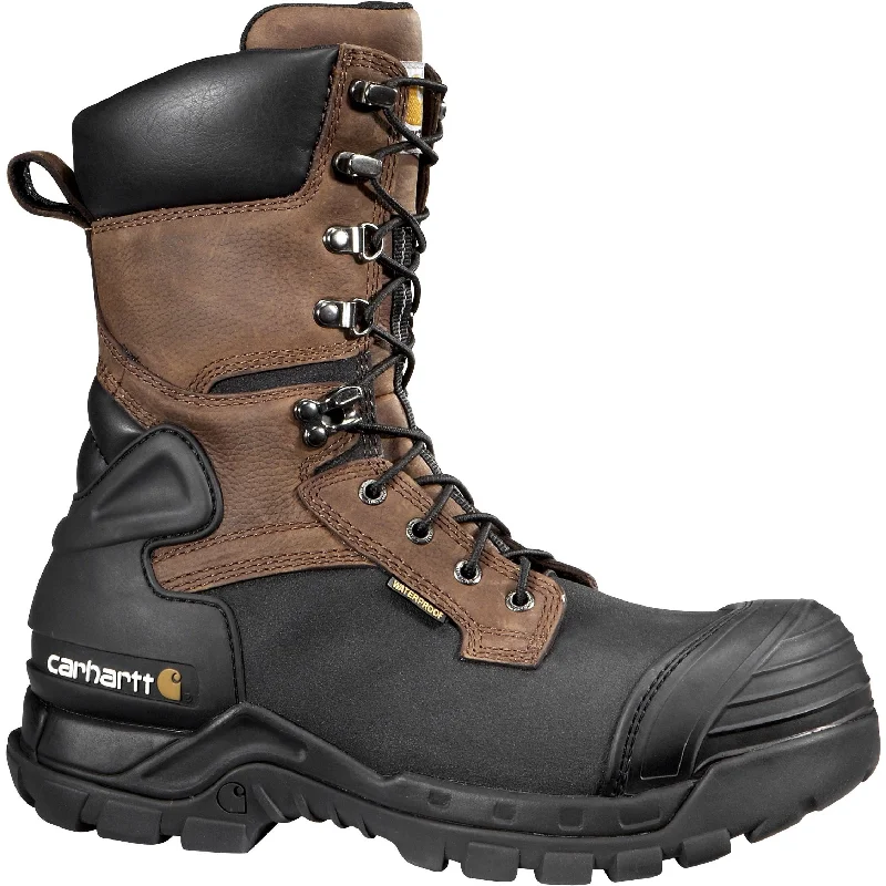 Carhartt Men's 10" Comp Toe Ins WP Pac Work Boot - Brown - CMC1259