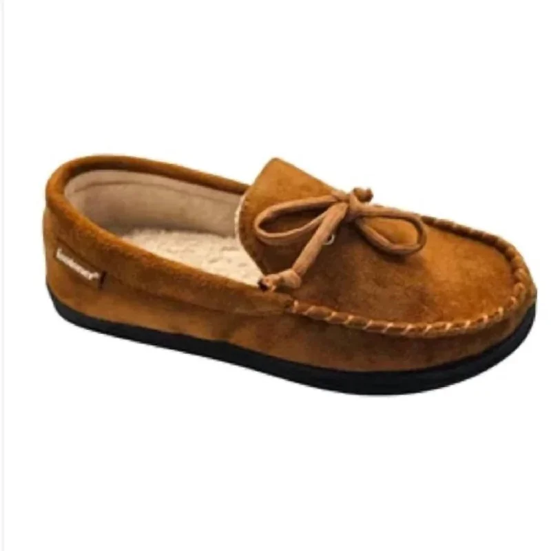 Men's Microsuede Nigel Moccasin Slipper In Cognac