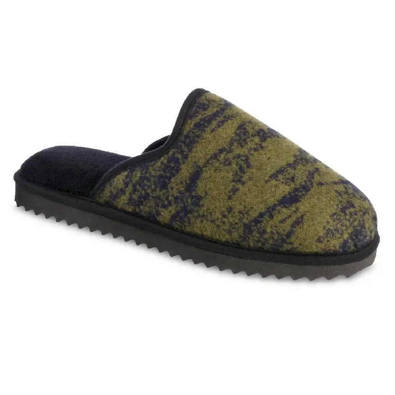 Men's Recycled Cooper Scuff Slipper In Olive