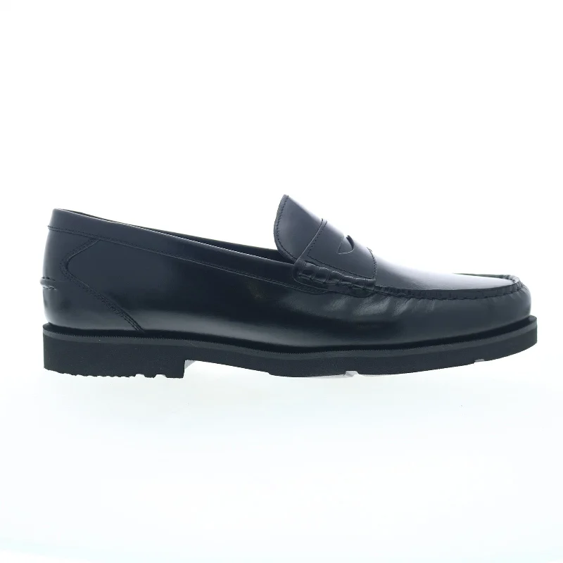 Super Savings Rockport Modern Prep Penny Mens Black Wide Loafers & Slip Ons Penny Shoes