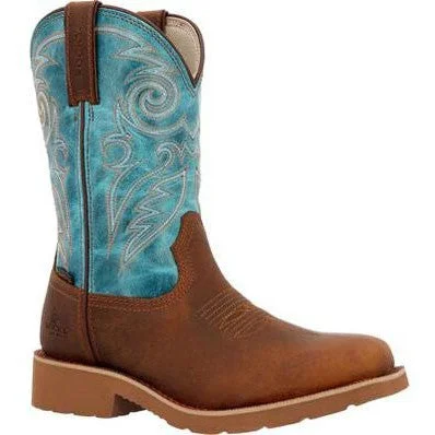 Rocky Women's Monocrepe 11" Square Toe WP Western Boot -Brown- RKW0445