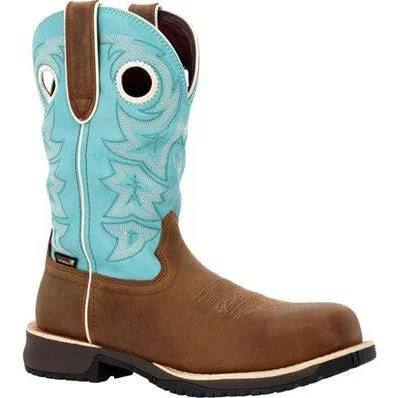 Rocky Women's Rosemary 11" Comp Toe WP Western Boot -Brown- RKW0412