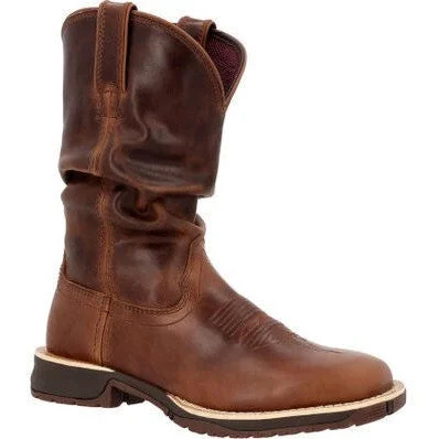 Rocky Women's Rosemary 11" Square Toe Western Boot -Brown- RKW0402