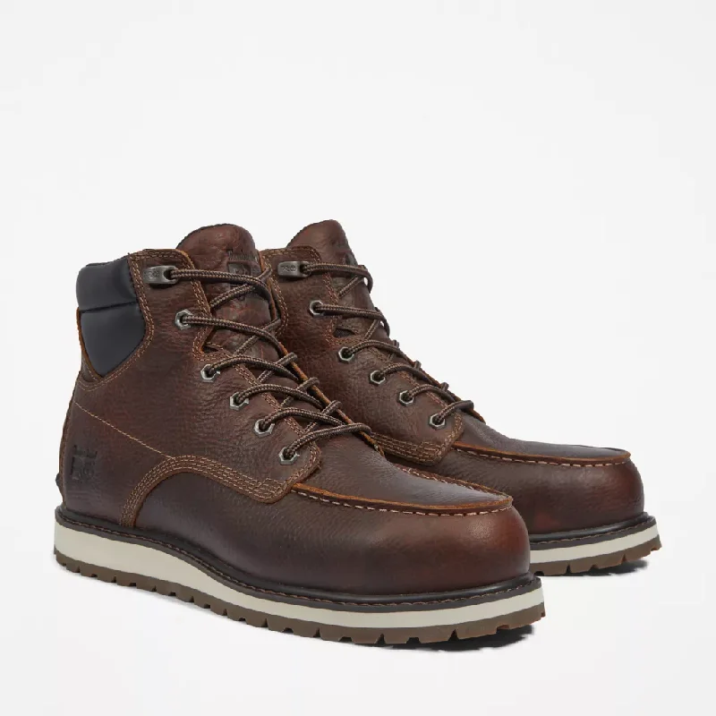 The Perfect Time To Shop And Save Timberland Pro Men's Irvine 6" Alloy ST Work Boot -Brown- TB1A44UP214