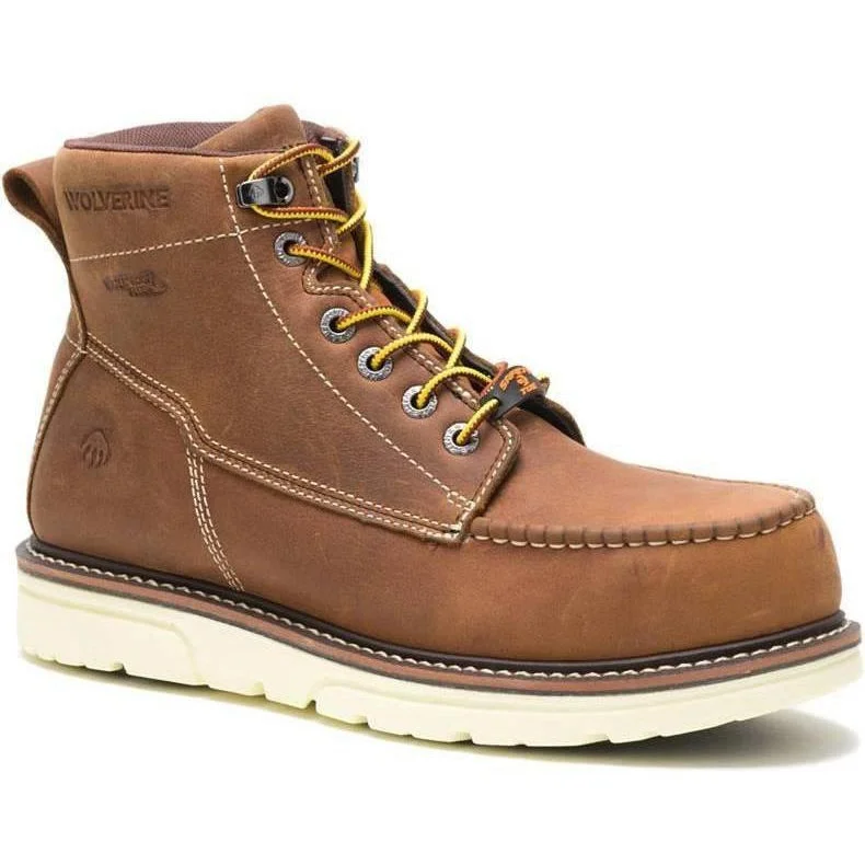 Wolverine Men's I-90 Durashock 6" Comp Toe WP Wedge Work Boot - Tan - W201097