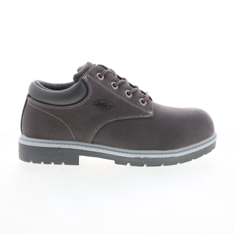 Lugz Warrant LO Slip Resistant Mens Gray Oxfords & Lace Ups Casual Shoes