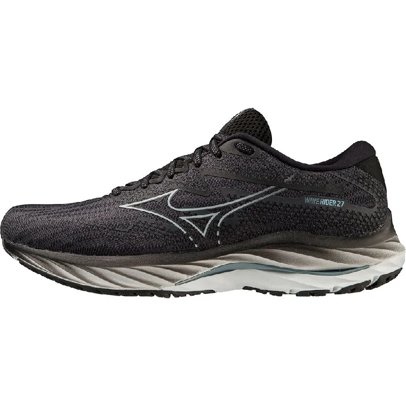 Mizuno Wave Rider 27 WIDE FIT (2E) Mens Running Shoes - Black