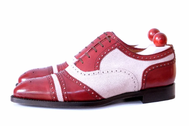 Can't Be Beat Phillips - MTO - Burgundy Calf / Pearl Suede