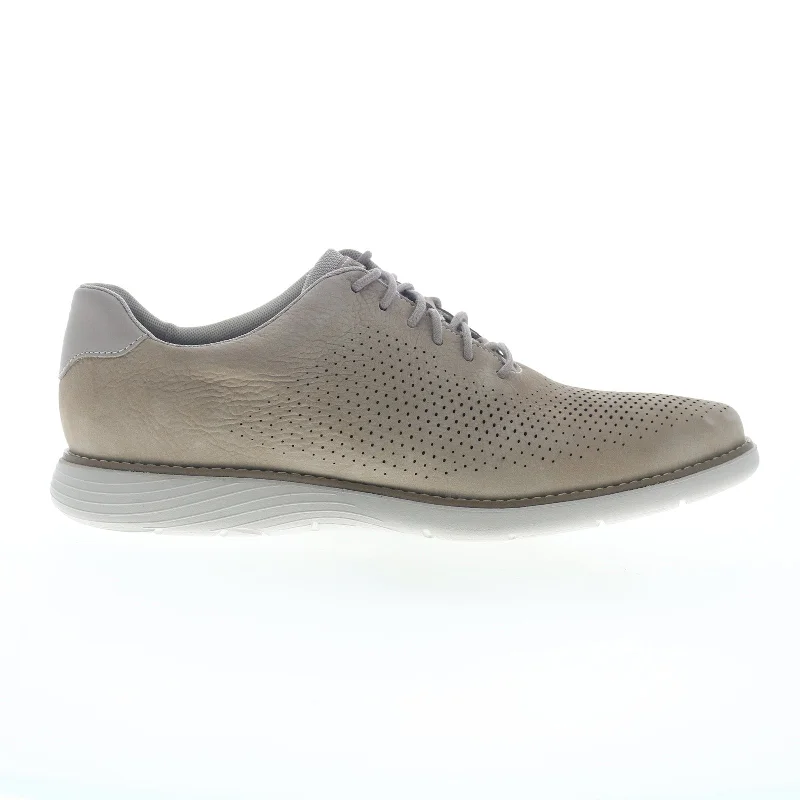 Super Deal Rockport Garett Ubal CJ2511 Mens Gray Oxfords & Lace Ups Casual Shoes