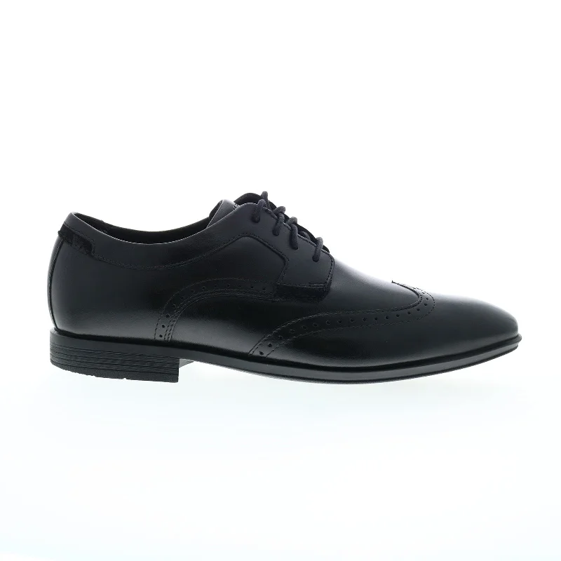Weekend Deal Rockport Somerset Wingtip Mens Black Wide Oxfords Wingtip & Brogue Shoes Weekend Deal Rockport Somerset Wingtip Mens Black Wide Oxfords Wingtip & Brogue Shoes