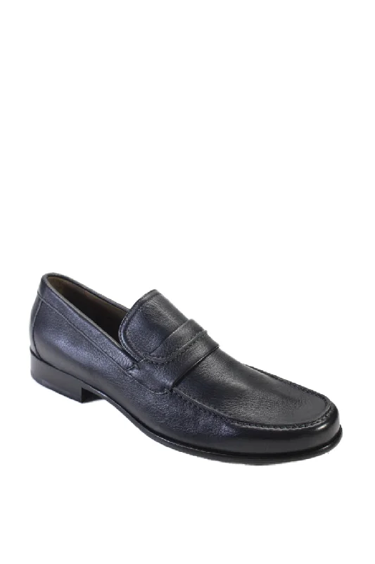 Weekend Specials to Relish Tardini Mens Leather Apron Toe Slip-On Moccasin Loafers Black