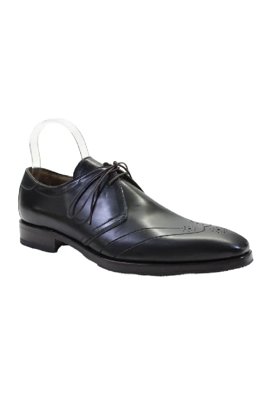 Weekend Bargains to Cherish Tardini Mens Leather Berluti Finish Coloration Black Loafers